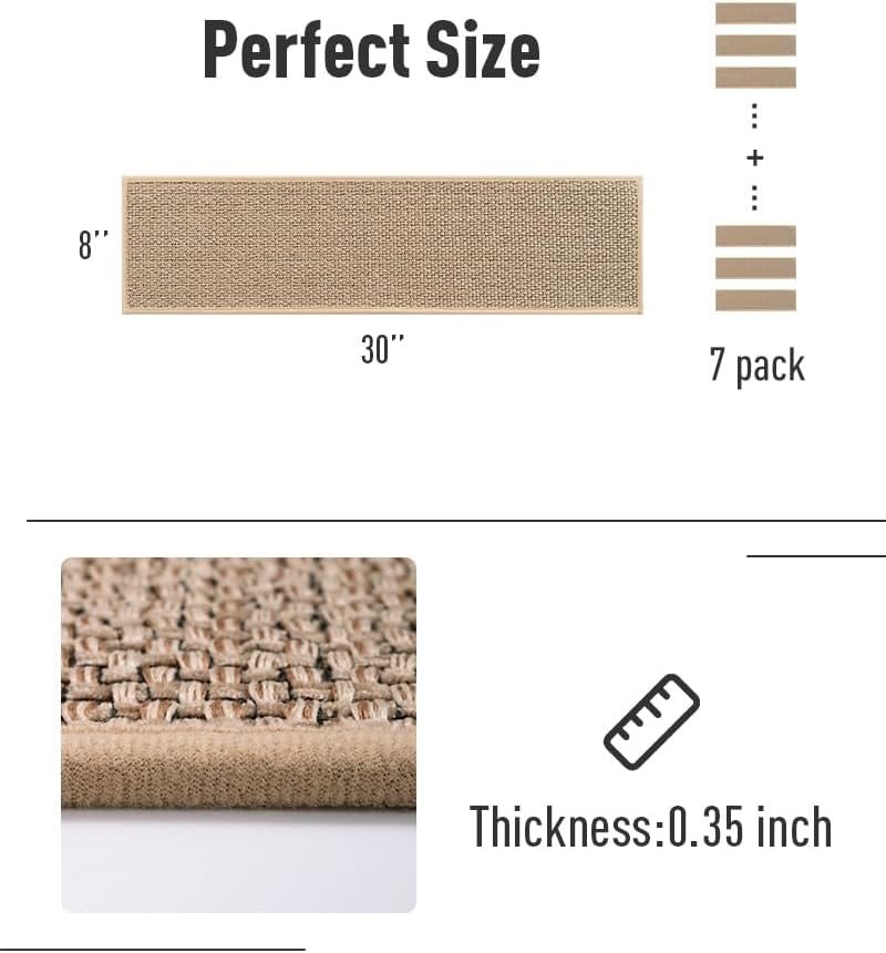 Rubber‑Backed Non‑Slip Stair Treads