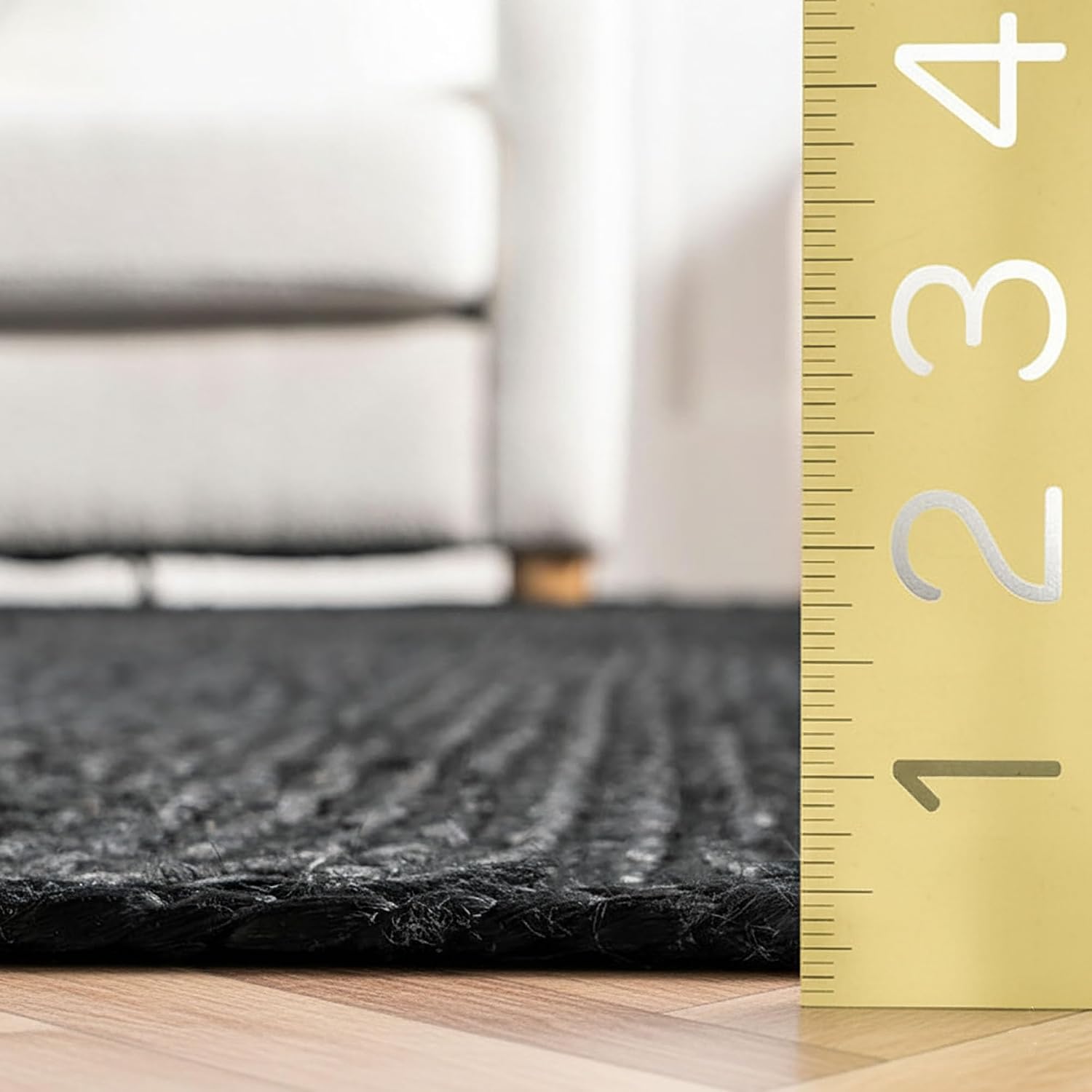 Round Braided Reversible Natural Jute Area Rug