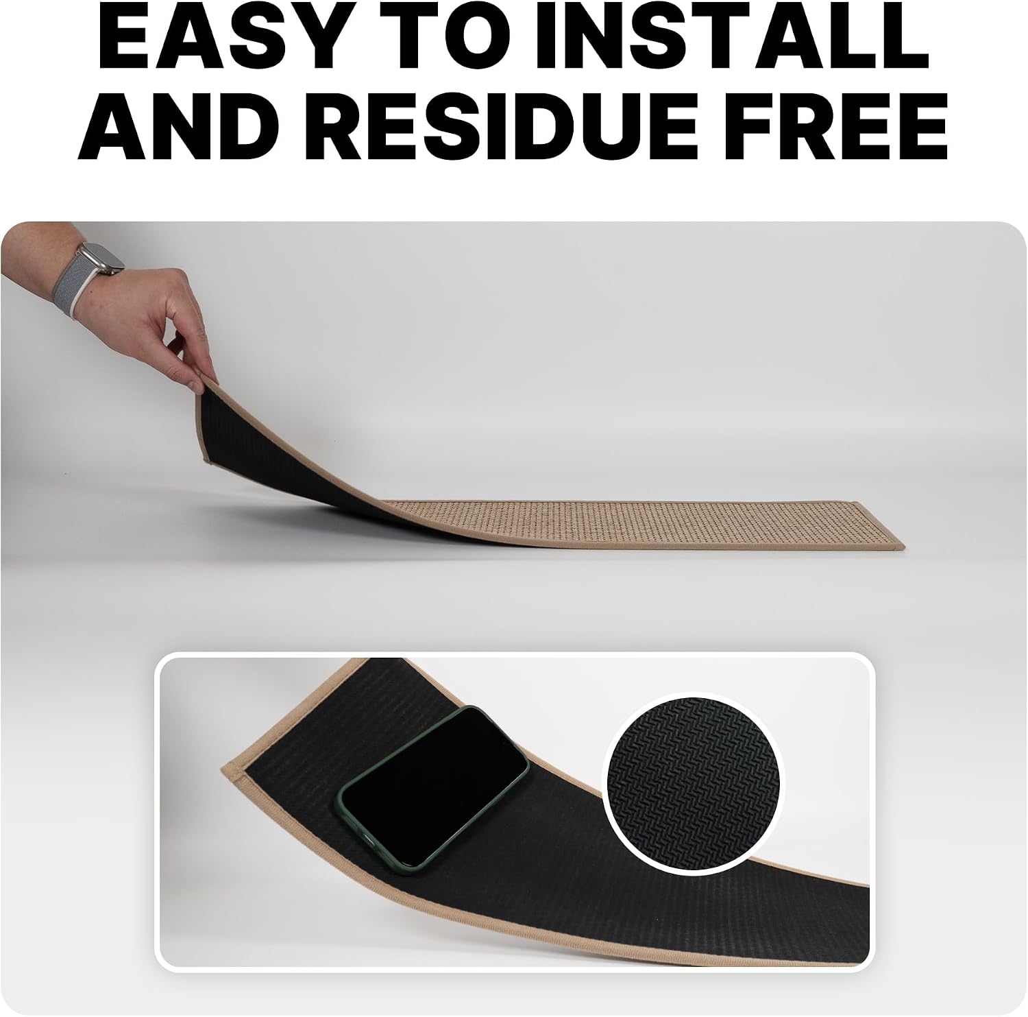 15‑Pack Rubber‑Backed Non‑Slip Stair Treads
