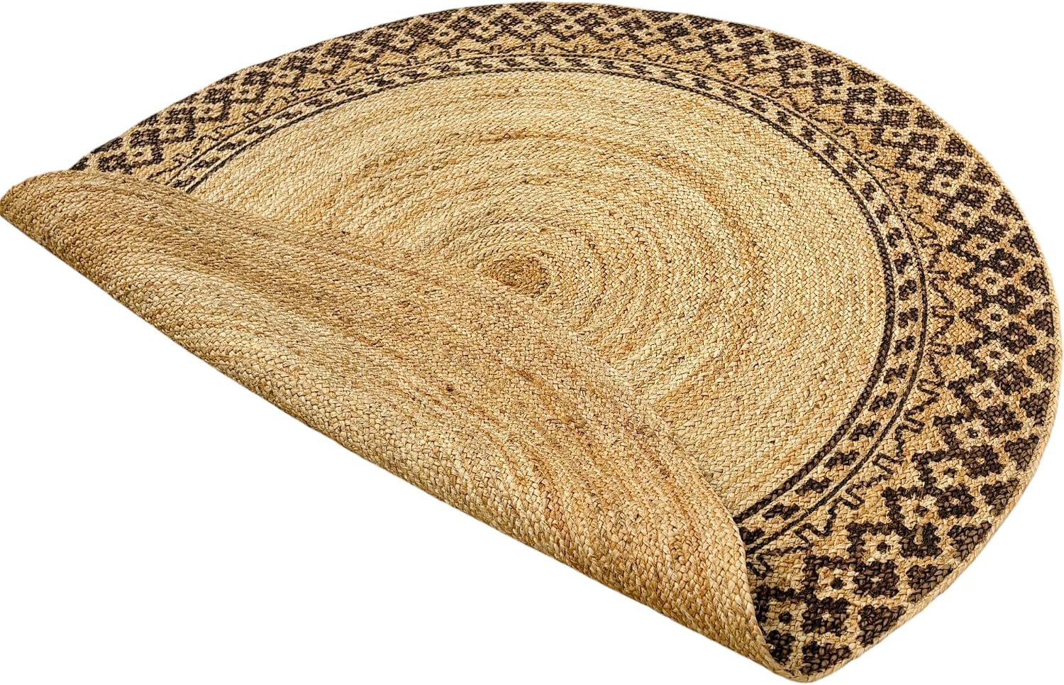 Handwoven Braided Jute Round Area Rug