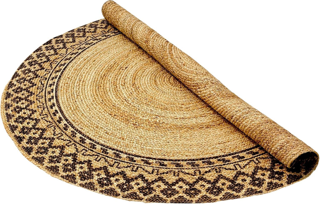 Handwoven Braided Jute Round Area Rug