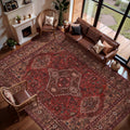 Red Washable Non‑Slip Area Rug