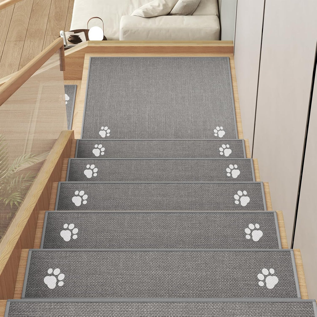 15‑Pack Gray Non‑Slip Stair Treads