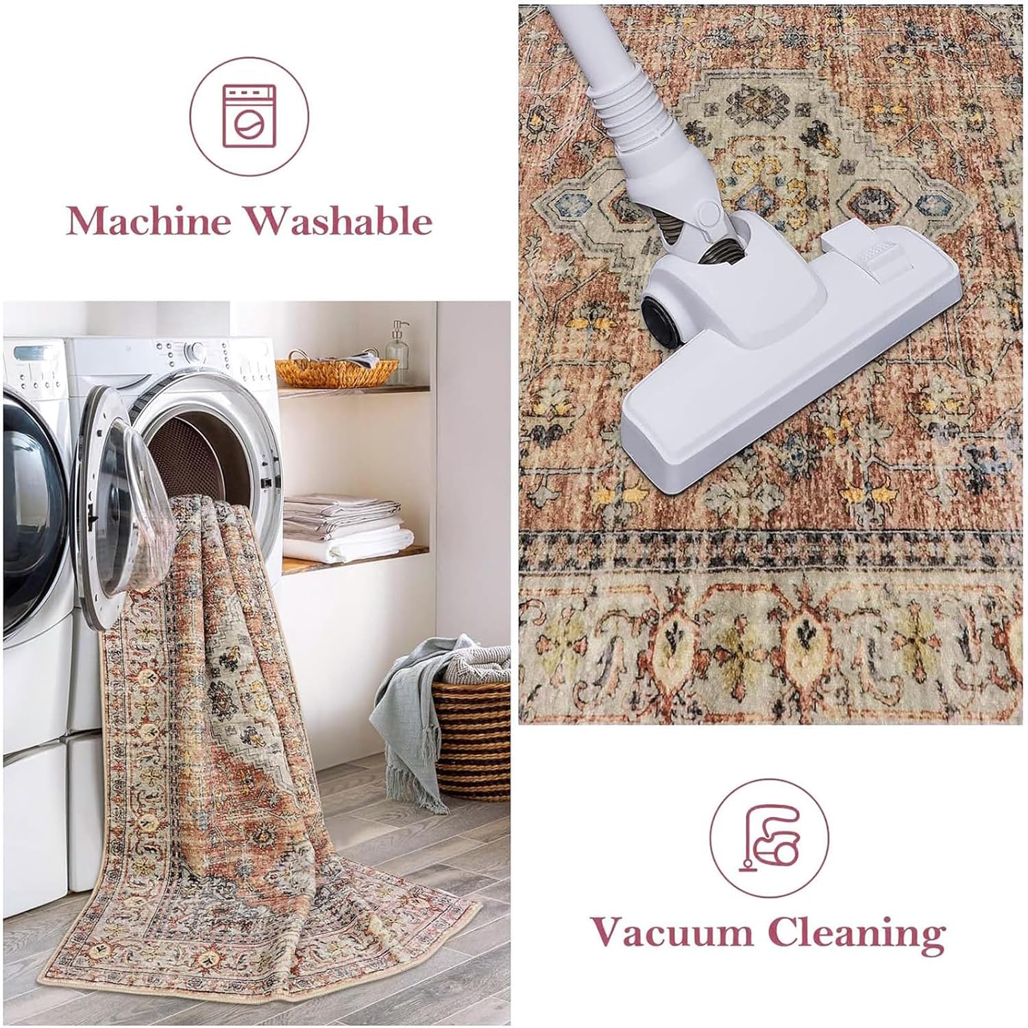 Oriental Washable Soft Area Rug