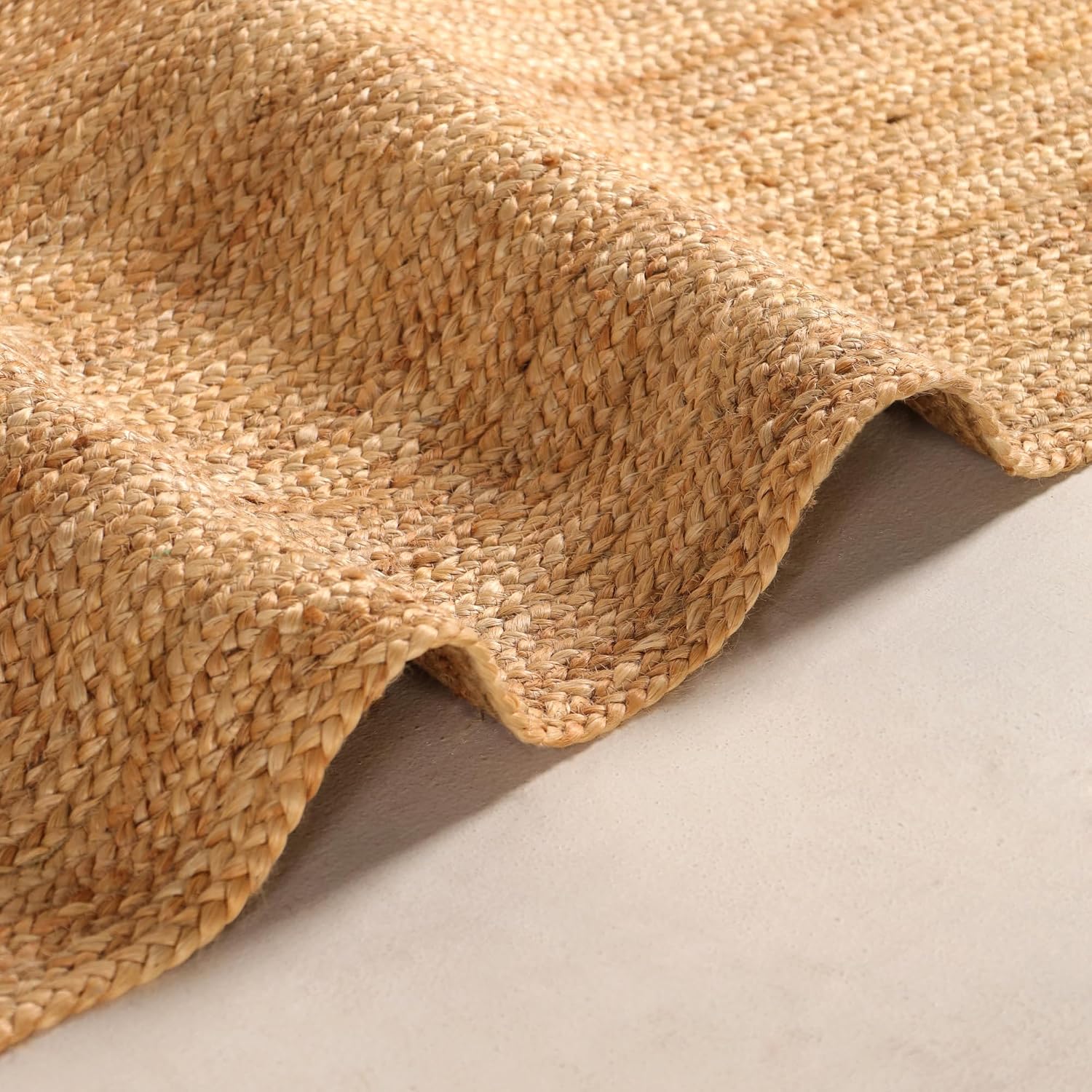 Reversible Rustic Natural Jute Round Rug