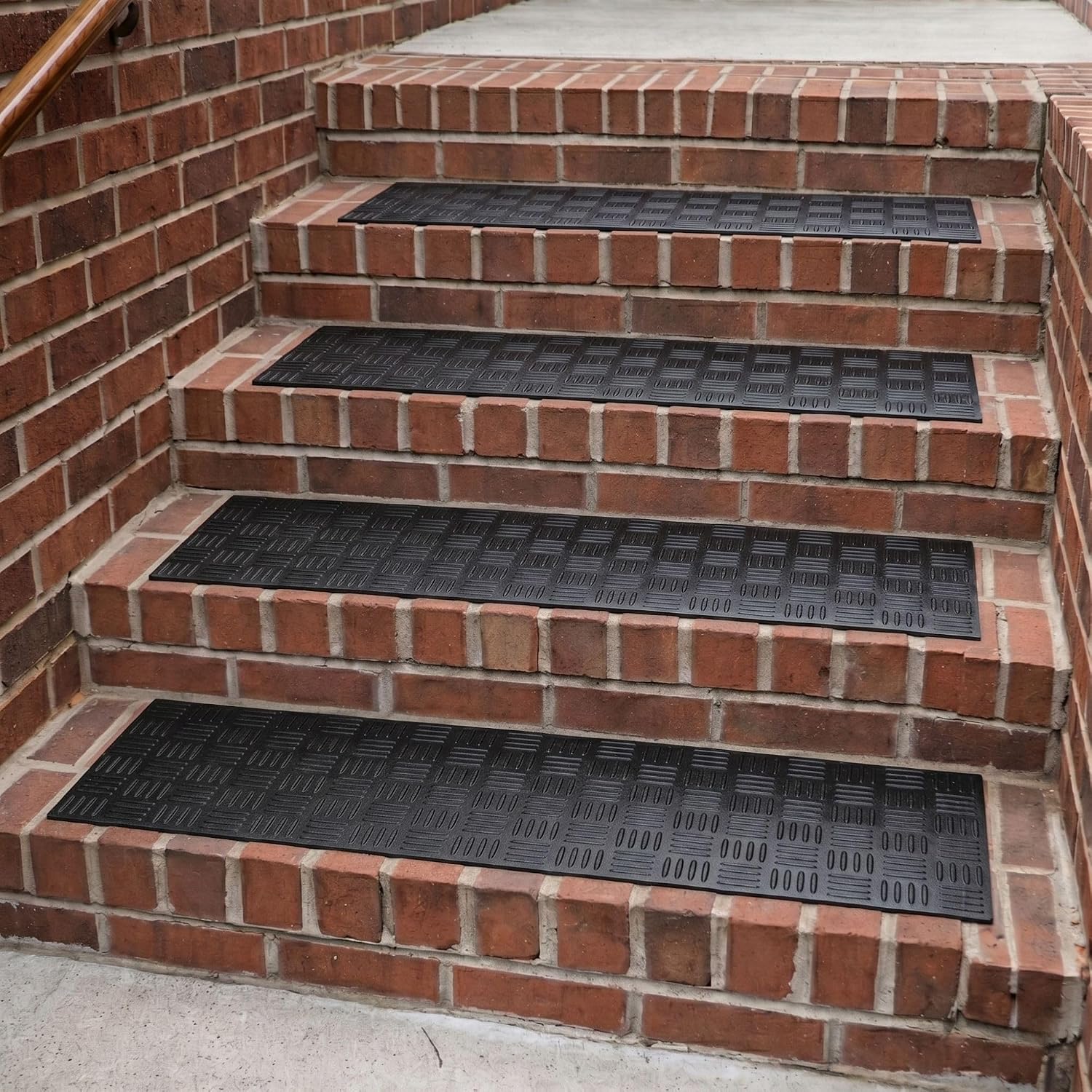 5‑Pack Heavy‑Duty Ribbed Non‑Slip Outdoor Stair Treads
