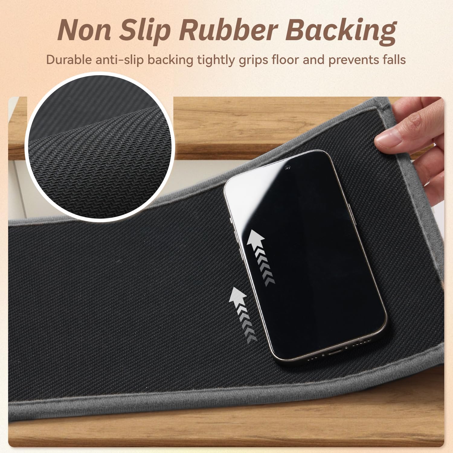 15‑Pack Residue‑Free Rubber‑Backed Stair Treads