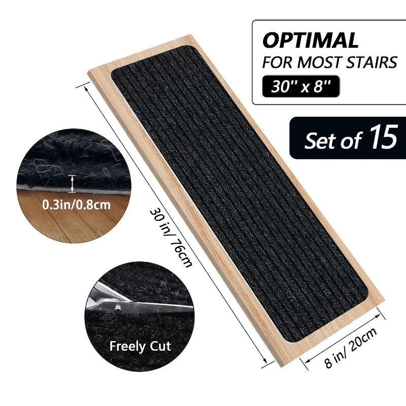 15‑Pack Non‑Slip Indoor‑Outdoor Stair Treads