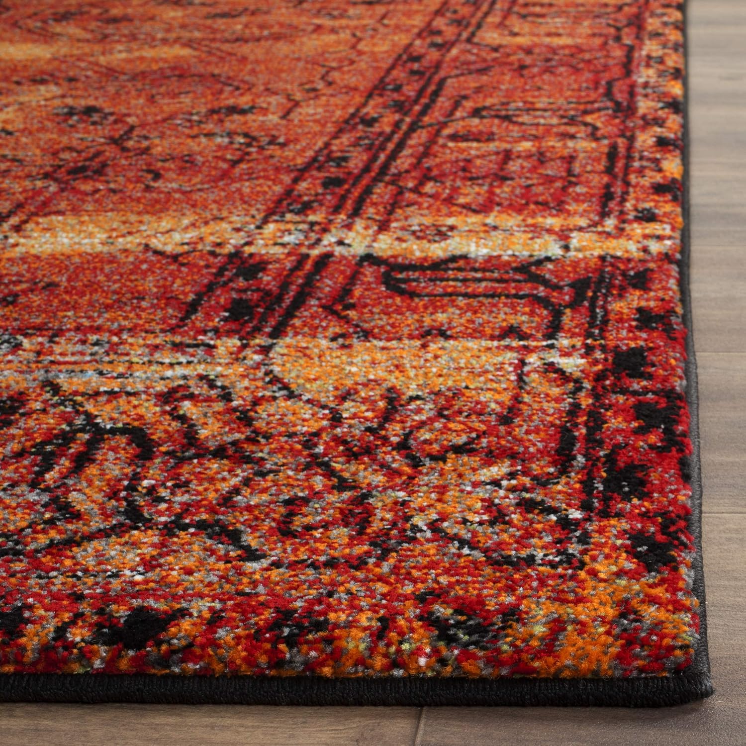 Vintage Persian Non‑Shedding Square Area Rug