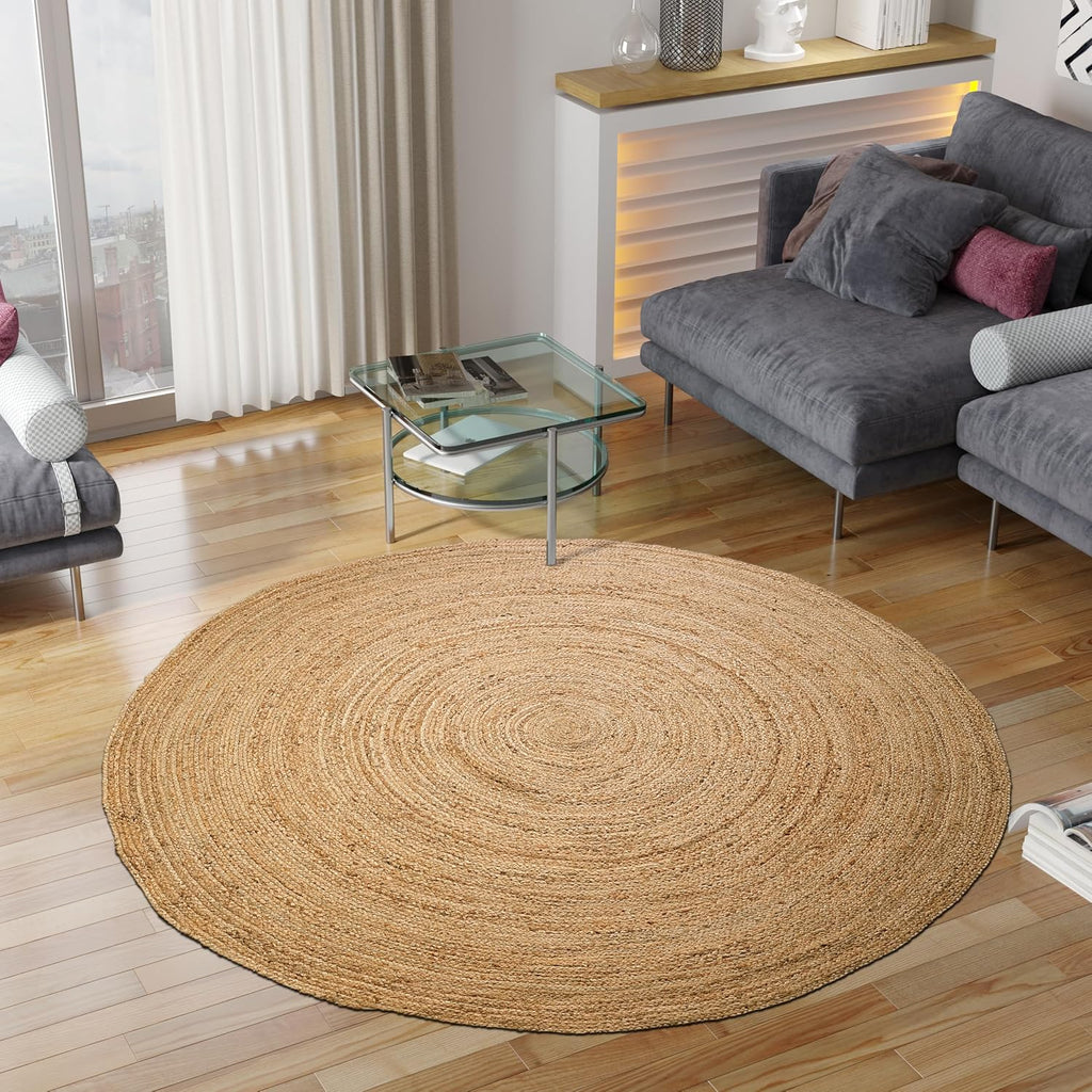 Braided Natural Jute Round Rug