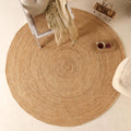 Reversible Rustic Natural Jute Round Rug