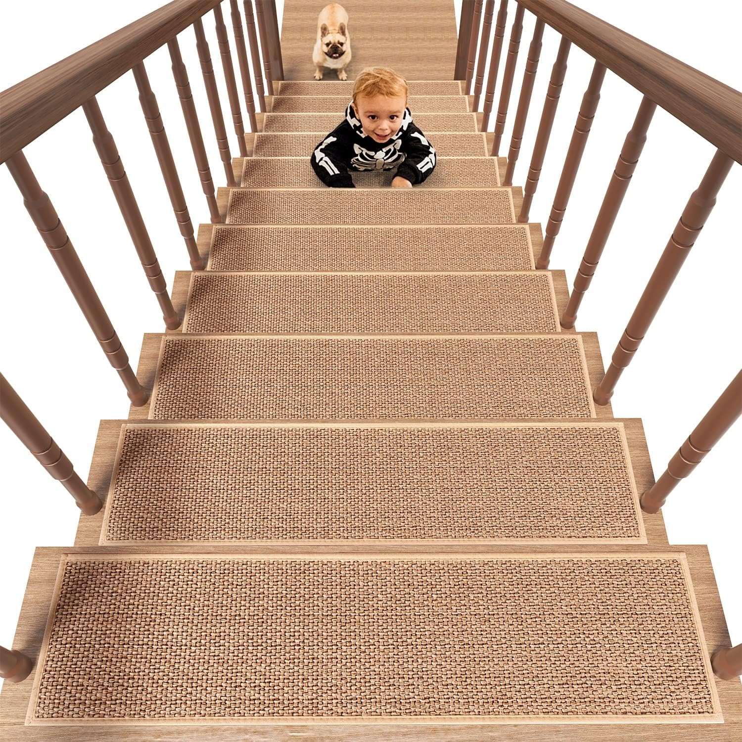 Rubber‑Backed Non‑Slip Stair Treads