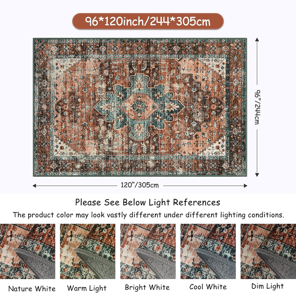 Vintage Oriental Ultra‑Thin Area Rug
