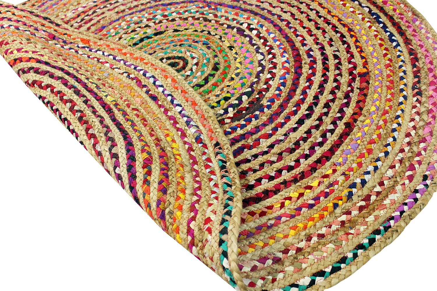Hand‑Woven Reversible Jute‑Cotton Blend Area Rug