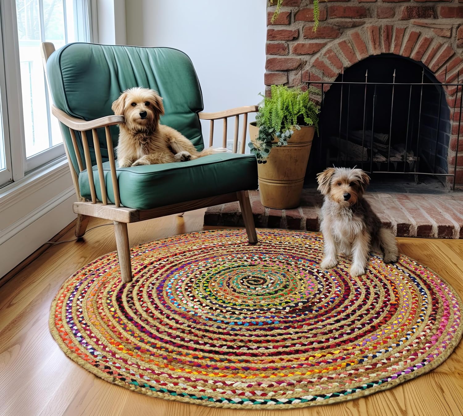 Hand‑Woven Reversible Jute‑Cotton Blend Area Rug