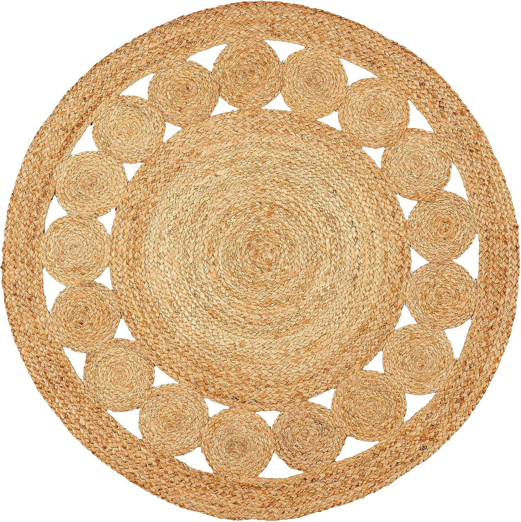 Braided Reversible Jute Round Farmhouse Rug