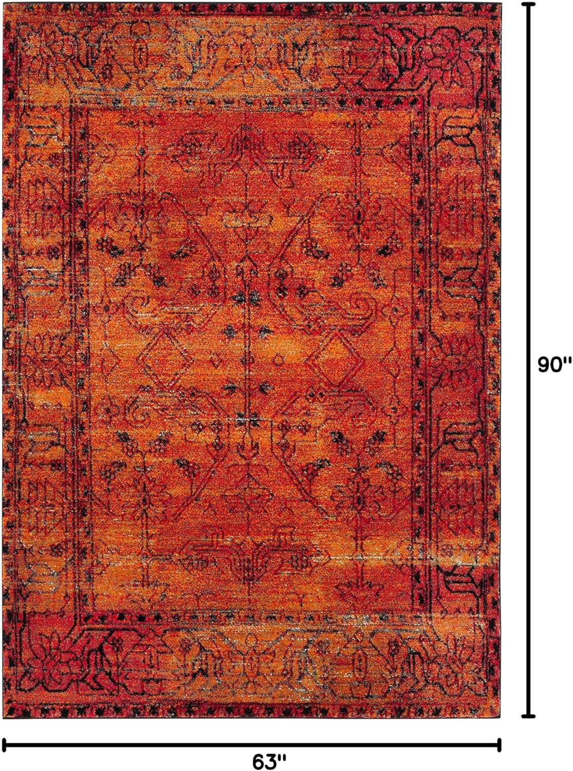 Vintage Persian Non‑Shedding Area Rug