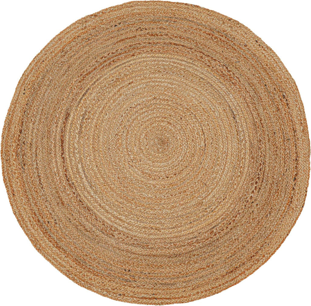 Hand‑Woven Braided Jute Round Area Rug