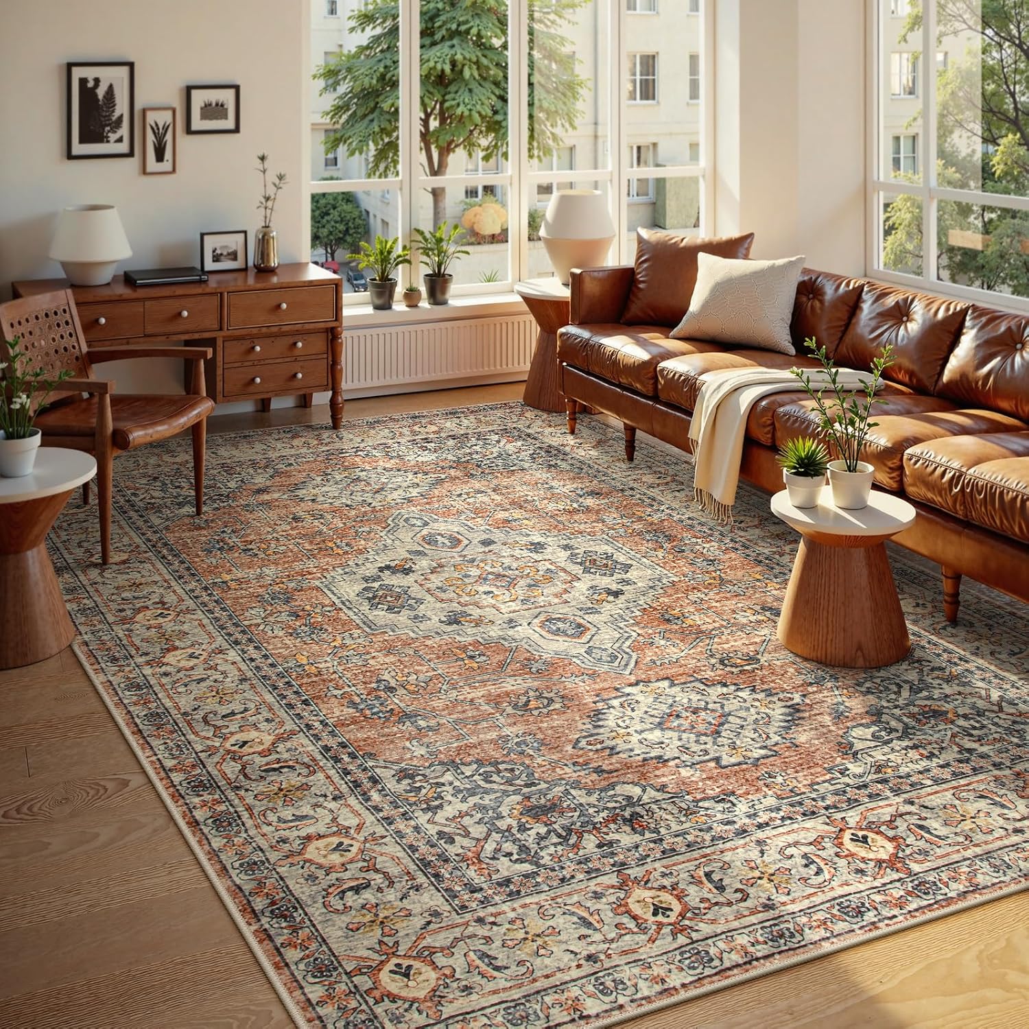 Oriental Washable Soft Area Rug