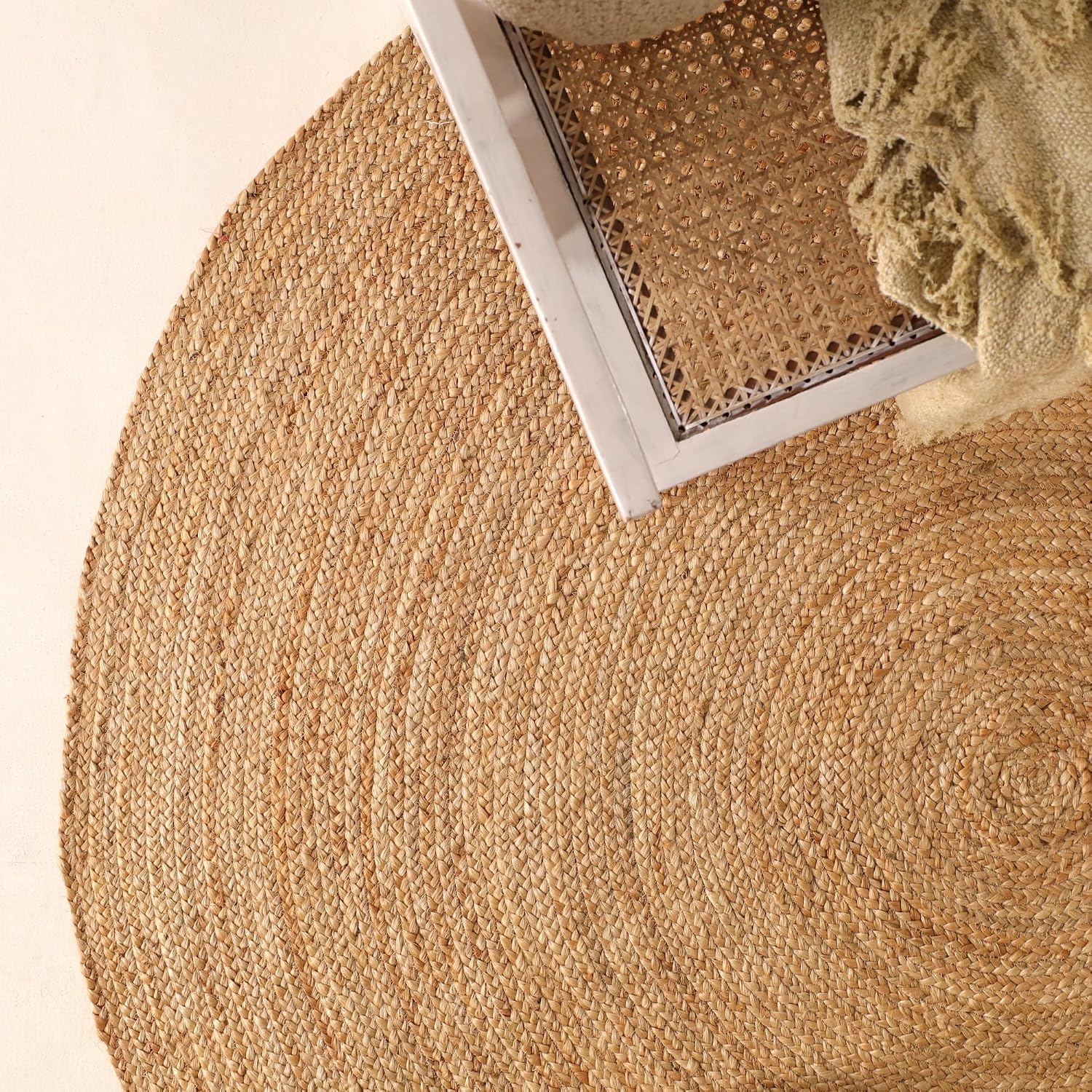 Reversible Rustic Natural Jute Round Rug
