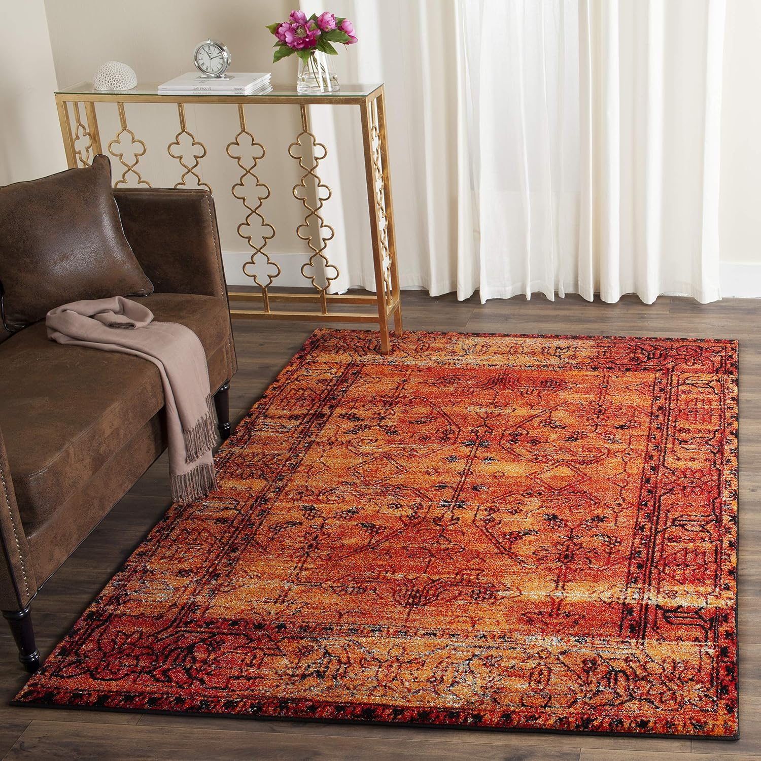Vintage Persian Non‑Shedding Area Rug