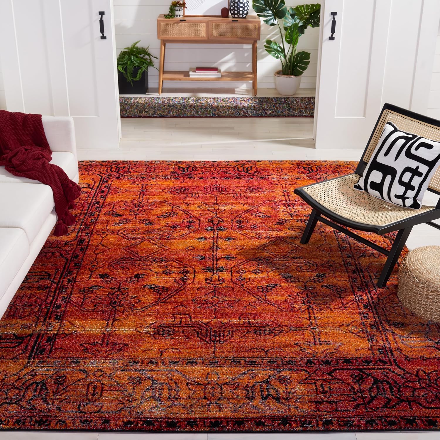 Vintage Persian Non‑Shedding Area Rug