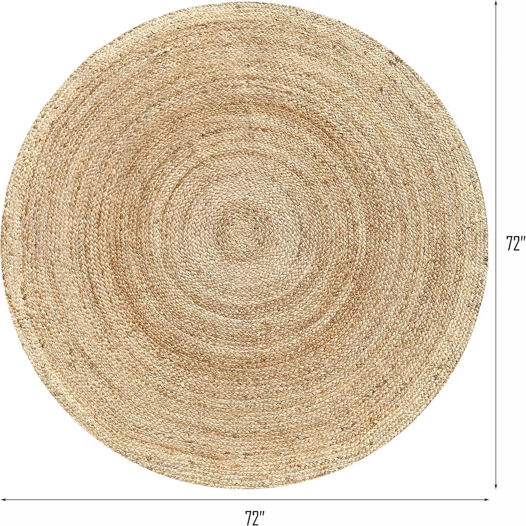 Braided Natural Jute Round Rug