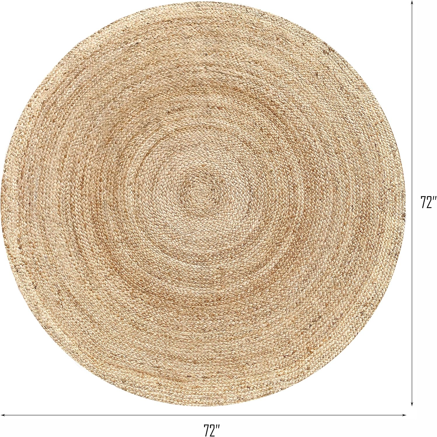 Braided Natural Jute Round Rug