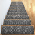 13‑Pack Rubber‑Backed Non‑Slip Stair Treads