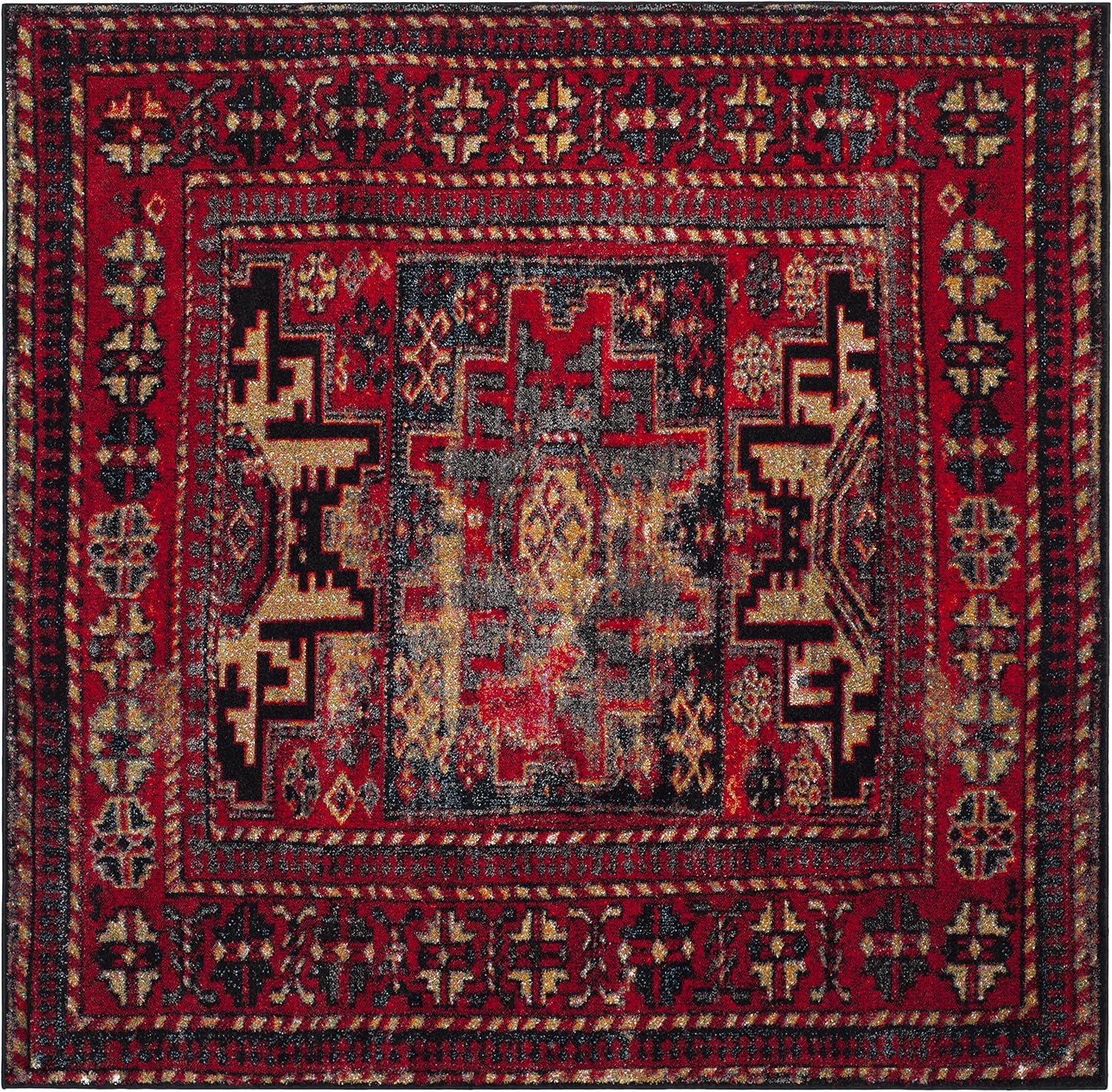 Vintage Persian Non‑Shedding Area Rug